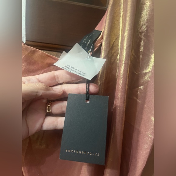 MICHAEL COSTELLO x REVOLVE Vira Mini Dress in Ombre Print Pink One Shoulder - Picture 7 of 9